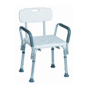 SILLA DE BAÑO CON ESPALDAR Y APOYABRAZOS