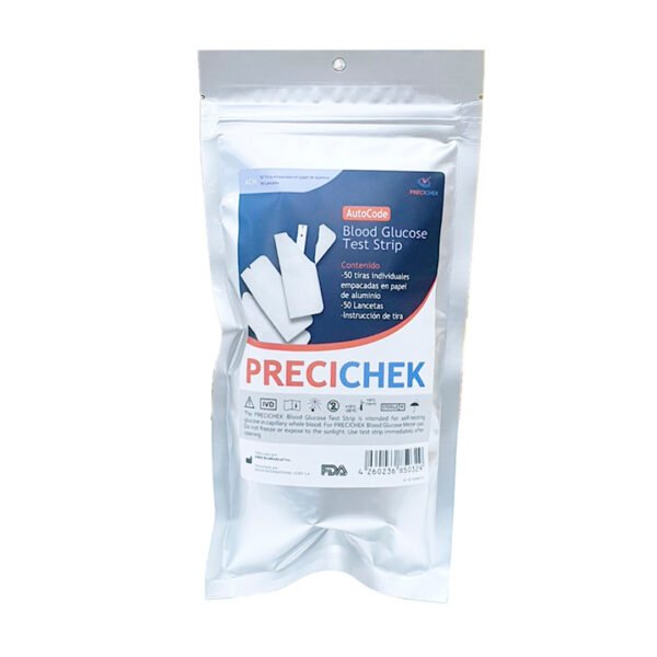 TIRAS REACTIVAS PRECICHEK AUTOCODE AC-300 + LANCETAS X 50