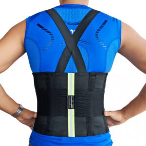 FAJA LABORAL REFLEX GRIS CON TIRANTES