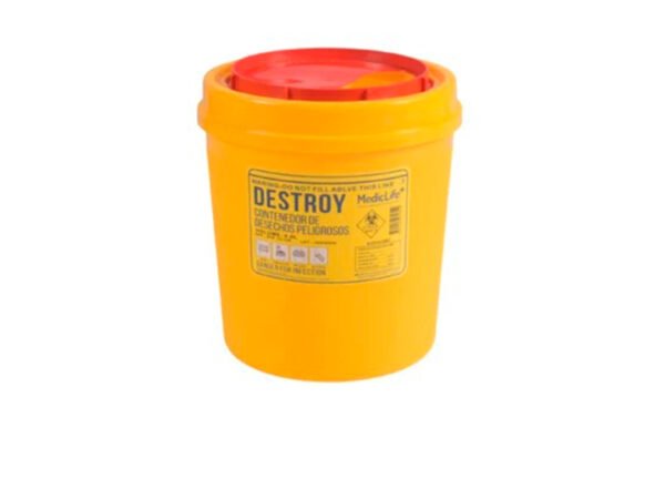 RECIPIENTE PARA DESECHOS CORTOPUNZANTE AMARILLO 3 LT